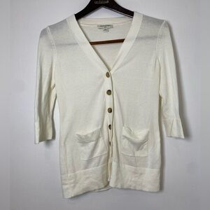 Banana Republic Women's White Cardigan Sweater (Size XS)